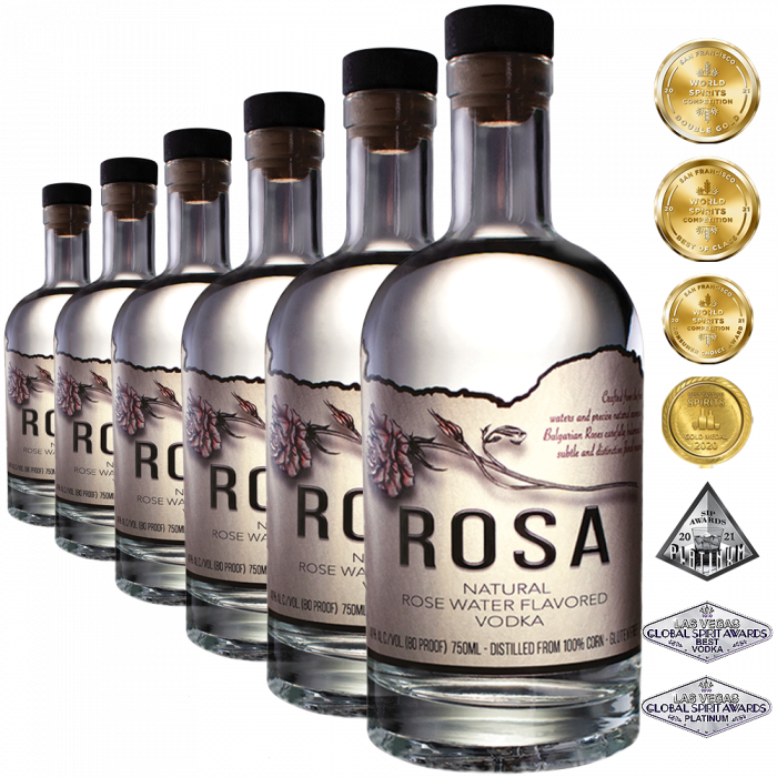 6 packs of Rosa Vodka 750ml